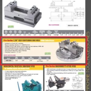 VERTEX 3900-2220 Self-Centering CNC Vise, 2"