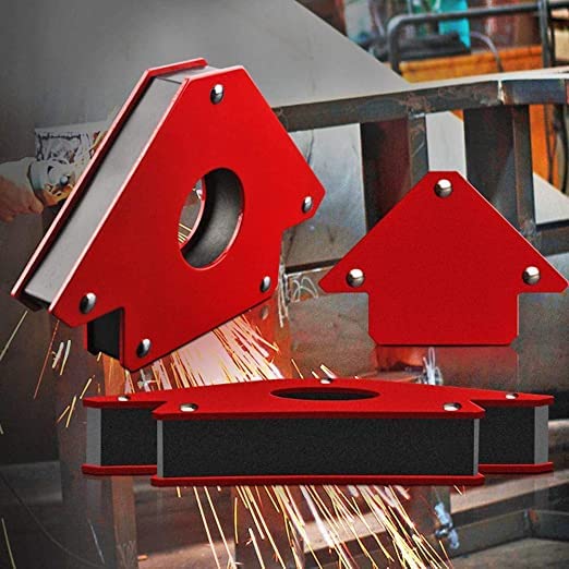 XtremepowerUS Arrow Shape Heavy Duty Steel Magnetic Welding Setup Holder Multiple Angles with a Grip Hole (Holds Up to 75 Lbs.)