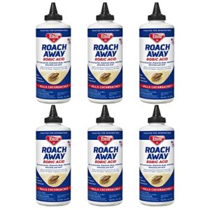enoz no zone roach away boric acid powder, kills cockroaches, silverfish, and ants (pack of 6)