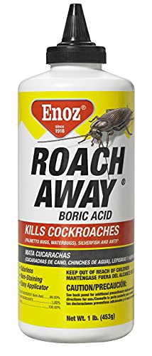 Enoz No Zone Roach Away Boric Acid Powder, Kills Cockroaches, Silverfish, and Ants (Pack of 6)