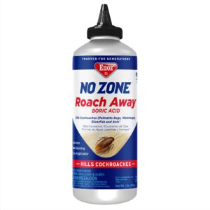 enoz no zone roach away boric acid powder, kills cockroaches, silverfish, and ants (1475-20201)