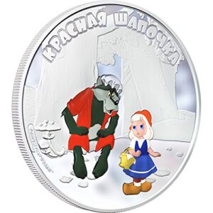 2013 cook islands proof - little red riding hood - soyuzmultfilm - 1oz - silver coin - $5 uncirculated