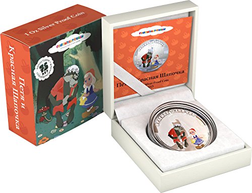 2013 Cook Islands Proof - Little Red Riding Hood - Soyuzmultfilm - 1oz - Silver Coin - $5 Uncirculated