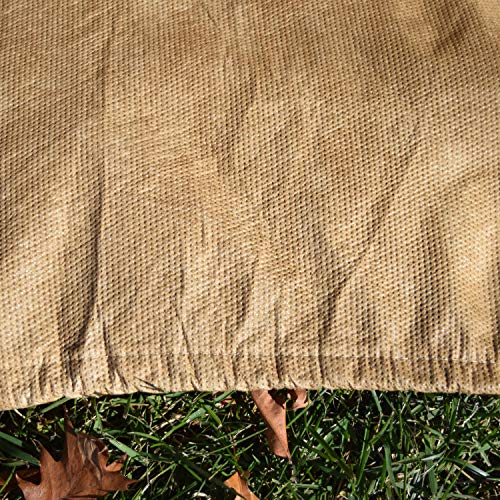 Budge P4A07SF1 All Seasons Round Patio Table Cover Lightweight, UV-Resistant, Extra Small, Tan