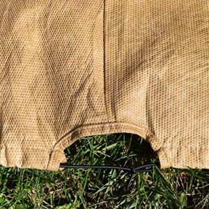 Budge P4A07SF1 All Seasons Round Patio Table Cover Lightweight, UV-Resistant, Extra Small, Tan