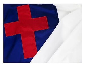 made in usa flags co. - christian flag - fade-resistant church & garden flag with solarmax nylon, appliqued cross, strong lock-stitching - all-weather durable - 3’x5’ christian house flag