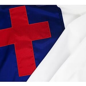 Made In USA Flags Co. - Christian Flag - Fade-Resistant Church & Garden Flag with SolarMax Nylon, Appliqued Cross, Strong Lock-Stitching - All-Weather Durable - 3’x5’ Christian House Flag
