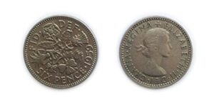 coins for collectors - circulated british 1959 sixpence / six pence 6p coin / great britain