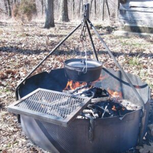 Fire Ring King -36" FireRing + Tri Pod & Swing Grate