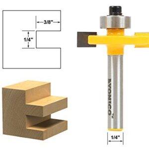 YONICO Slot Cutter Router Bit 1/4-Inch Height X 3/8-Inch Depth 1/4-Inch Shank 14184q