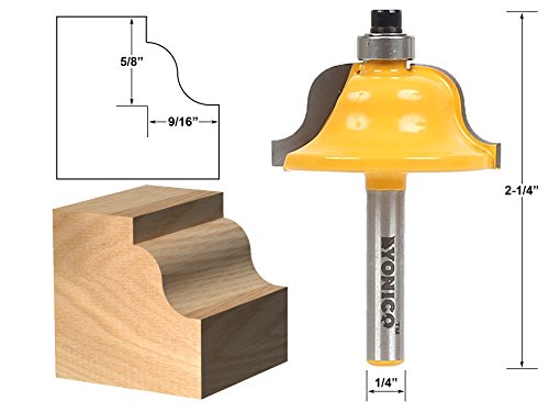 YONICO Roman Ogee Router Bits Edge Forming 9/16-Inch 1/4-Inch Shank 13184q