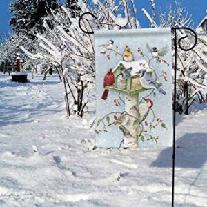 Toland Home Garden 12x18 Inch Double Sided Garden Flag Winter Flag, Winter Birds Winter Garden Flag House Flag For Outdoor Yard Decoration