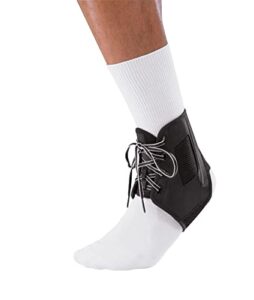 mueller sports medicine aft3 ankle brace for men and women-perfect for running, basketball, and volleyball, black, medium