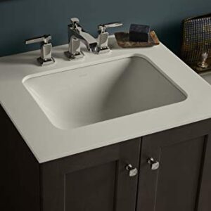 KOHLER 20000-0 Caxton Rectangle Undermount Bathroom Sink, 20-1/4" W x 15-11/16" L, White