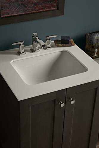 KOHLER 20000-0 Caxton Rectangle Undermount Bathroom Sink, 20-1/4" W x 15-11/16" L, White