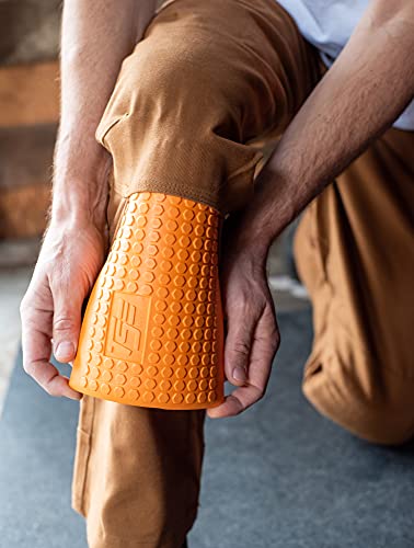 TSE Safety TSE-PPKS TSE-PRO Heavy Duty Padding Pocket Knee Savers with Extra Thick Foam Cushion, Soft Inner Liner, Adjustable One Size, Hi-Viz Orange