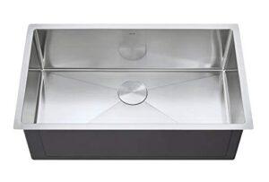 modena undermount kitchen sink set, 16-gauge stainless steel (32-inch single bowl)