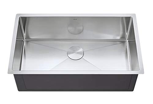 Modena Undermount Kitchen Sink Set, 16-Gauge Stainless Steel (32-Inch Single Bowl)