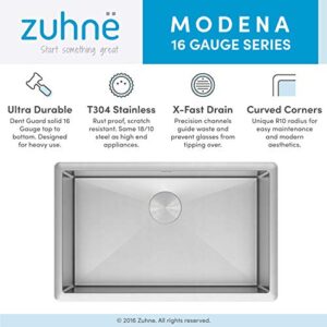 Modena Undermount Kitchen Sink Set, 16-Gauge Stainless Steel (32-Inch Single Bowl)