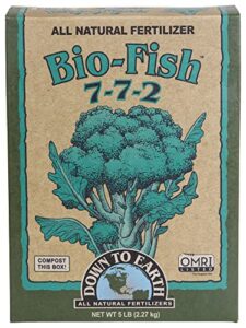 down to earth organic bio-fish fertilizer mix 7-7-2, 5 lb