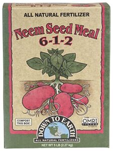 down to earth organic neem seed meal fertilizer mix 6-1-2, 5 lb