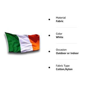 US Flag Factory 3x5 FT Ireland Irish Flag (Sewn Stripes) Outdoor SolarMax Nylon - Made in America - Premium Quality