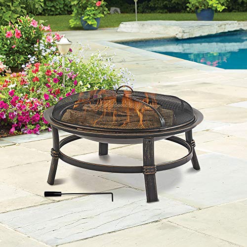 Endless Summer WAD15121MT Brushed Copper Wood Burning Outdoor Firebowl