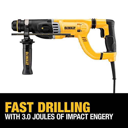 DEWALT Rotary Hammer Drill with Shocks, D-Handle, SDS, 1-1/8-Inch (D25263K)