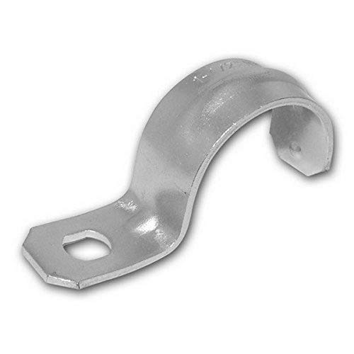 Morris 19425 Heavy Duty Rigid Pipe Strap, Steel, 1 Hole, 3/4" (Pack of 50)