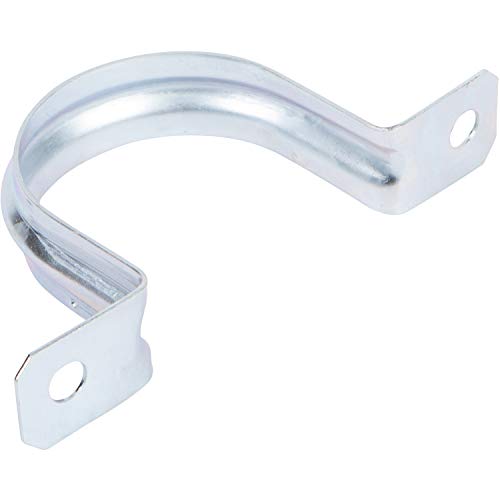 Morris Products Heavy Duty Rigid Pipe Strap – 2 Holes – 3 Inch - Secures Rigid, IMC Conduit - Zinc-Plated Steel - Reinforced Rib, Hole – Snap-On Installation – 1 Piece