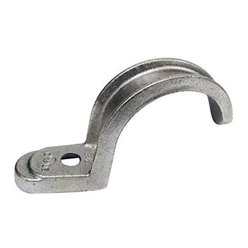 Morris 19522 Rigid Pipe Strap, Malleable Iron, 1 Hole, 1/2"