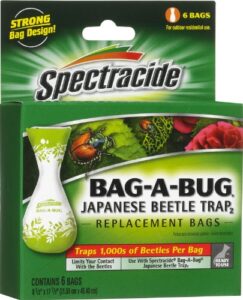 spectracidebug japanese beetle trap disposable bags, 6-count