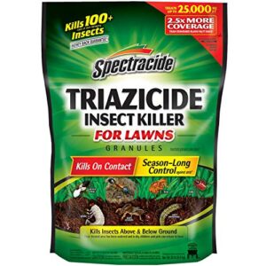 spectracide triazicide insect killer for lawns granules, kills all listed lawn-damaging insects, 20 lb bag