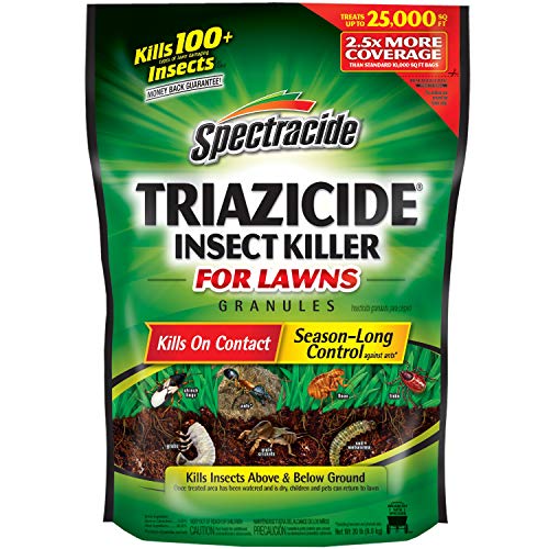 Spectracide Triazicide Insect Killer For Lawns Granules, Kills All Listed Lawn-Damaging Insects, 20 lb bag