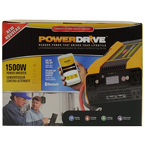 PowerDrive PD1500 1500 Watt Power Inverter with Bluetooth