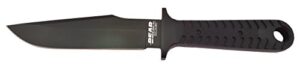 bear edge compact bowie, 5” 440 high carbon stainless steel blade, lightweight black g10 handles, ballistic sheath included (61108)