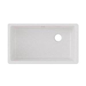 elkay quartz classic elgu13322wh0 white single bowl undermount sink