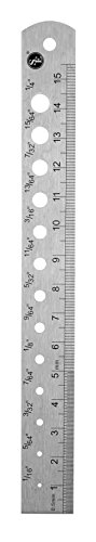 SE 6� Stainless Steel Ruler in SAE and Metric with Drill Gauge - 9263SR