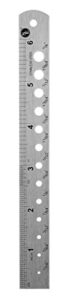 se 6� stainless steel ruler in sae and metric with drill gauge - 9263sr