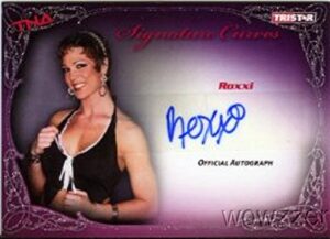 roxxi 2009 tristar tna knockouts wrestling #ka-9 hand signed tna autograph limited edition card in mint condition! shipped in ultra pro top loader to protect it!