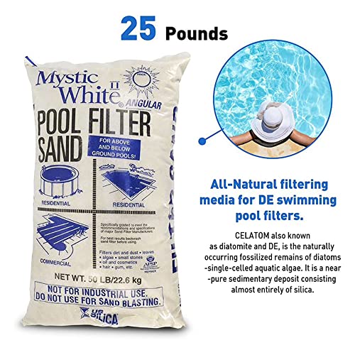 Mystic White II Swimming Pool Filter Sand - 50lb Bag