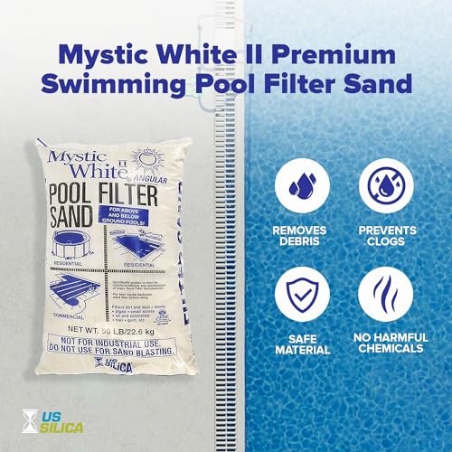 Mystic White II Swimming Pool Filter Sand - 50lb Bag