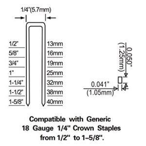 Freeman 18 Gauge Narrow Crown Stapler PST9040Q, 1 5/8"