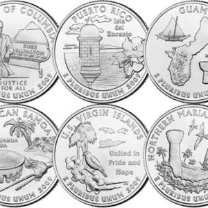 2009 P Complete Set of all 6 DC & Territories Quarters Uncirculated