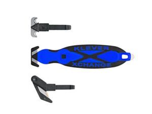 box cutter, klever x change kombo pack - all 3 interchangable heads (blue)