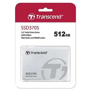 Transcend 512GB MLC SATA III 6Gb/s 2.5" Solid State Drive 370 (TS512GSSD370S),Silver