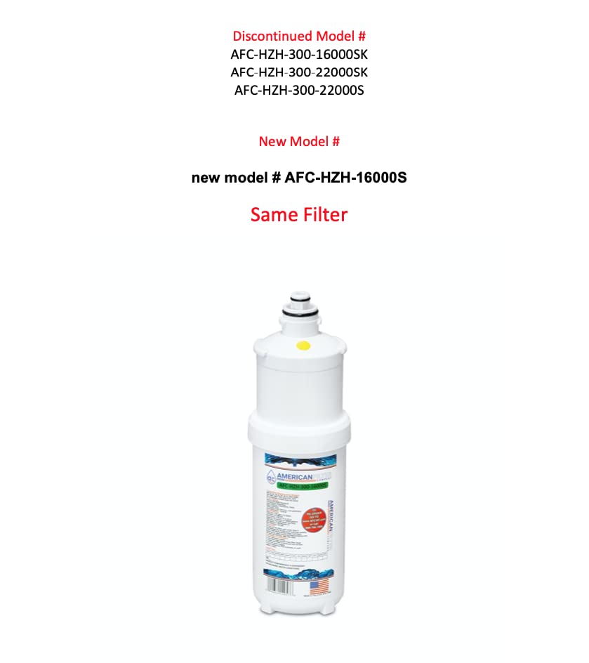 AFC Brand, Water Filter, Model # AFC-HZH-300-16000SK, Compatible with Hoshizaki(R) HFH Filter new model #AFC-HZH-16000S 12 - Filters