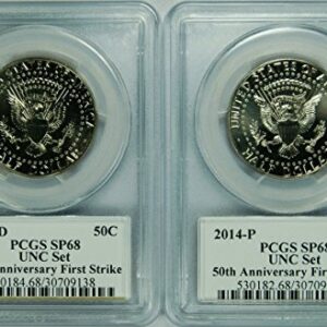 2014 Kennedy Half Dollar First Strike 50th Anniversary Signature Label SP68