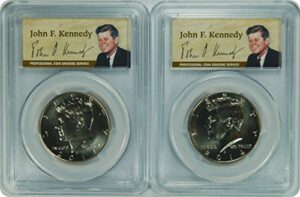 2014 kennedy half dollar first strike 50th anniversary signature label sp68