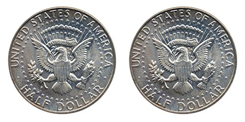 1964 No Mint Mark Set of 2-90% Silver John F Kennedy JFK Half Dollar Circulated Half Dollar Seller Very Fine
